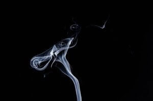 rising cigarette smoke